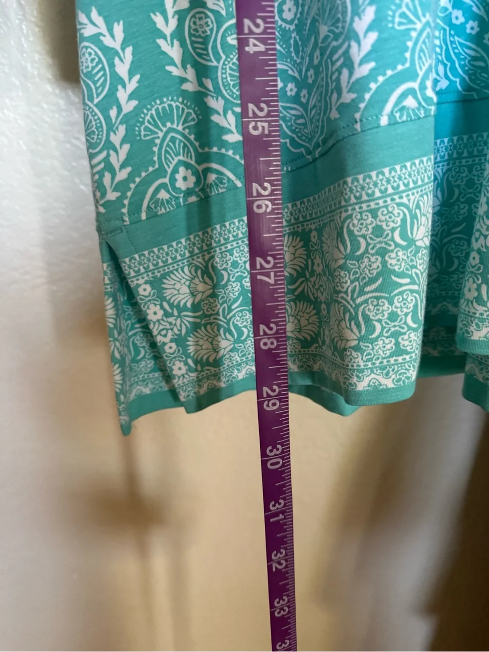 Coolibar Turquoise Paisley-Print Swim Cover-Up Tunic - Picture 4 of 7